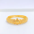 Elegant Beaded 22k Gold Bangle