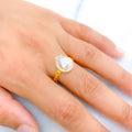 decorative-cz-pear-gold-ring