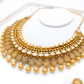 Antique Beaded Kundan Choker 22k Gold Set