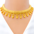 22k-gold-Dazzling Upscale Tassel Necklace Set