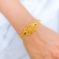 Iconic Floral Ball 22k Gold Bangle Bracelet