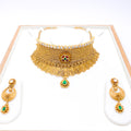 Decorative Kundan Antique Choker 22k Gold Set