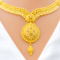 22k-gold-Graceful Paisley Adorned Necklace Set