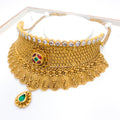 Decorative Kundan Antique Choker 22k Gold Set