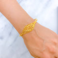 Chic Flowing Leaf Bangle Bracelet