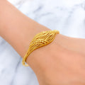 Flowing Leaf Bangle Bracelet