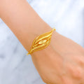 Exclusive Overlapping Leaf Bangle Bracelet