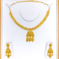 22k-gold-Posh Lavish Chandelier Necklace Set