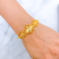 Elevated CZ Rhombus Bangle Bracelet