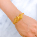 Impressive Evergreen Leaf 22k Gold  Bangle Bracelet