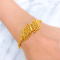 Impressive Evergreen Leaf 22k Gold  Bangle Bracelet