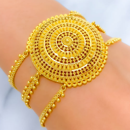 Royal Beaded Dome Statement Bracelet