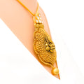 Extravagant Oxidized Lakshmi 22k Gold Pendant Set