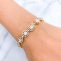 Opulent Rose Gold Diamond + 18k Gold Bracelet