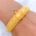 Shimmering Floral Screw 22k Gold Bangle