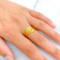 Modern High Finish 22k Gold Ring