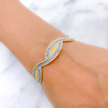 Chic Winding Two-Tone 22k Gold Bangle