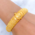 Elegant Beaded 22k Gold Bangle