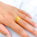 Asymmetrical Satin Finish Ring