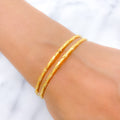 Radiant High Finish Pair 22k Gold Bangles