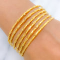 Radiant High Finish Set of 6 22k Gold Bangles