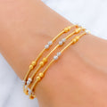 Modest Three-Wire Bangle 22k Gold Bracelet