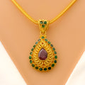 Vibrant Intricate Antique Pendant Set