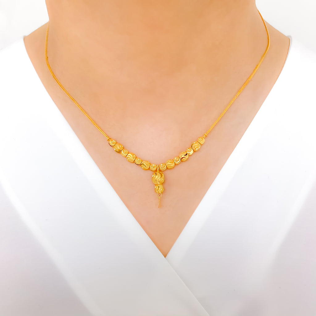Stylish Wavy Bead Necklace – Andaaz Jewelers