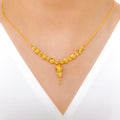 Stylish Wavy Bead 22k Gold Necklace