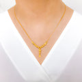 Dressy Accented Hanging 22k Gold Necklace