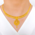 Magnificent Jali Drop Necklace Set