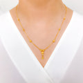 Elevated Shiny Bead 22k Gold Necklace