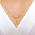 Elegant Hanging Tassel 22k Gold Necklace