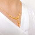 Elegant Hanging Tassel 22k Gold Necklace