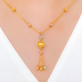 Beautiful Three-Tone Ball Necklace