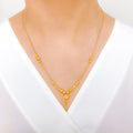 Dainty Disco Drop 22k Gold Necklace