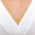 Dainty Disco Drop 22k Gold Necklace