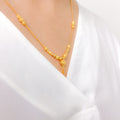 Dainty Disco Drop 22k Gold Necklace