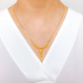 Posh Glossy Bead 22k Gold Necklace