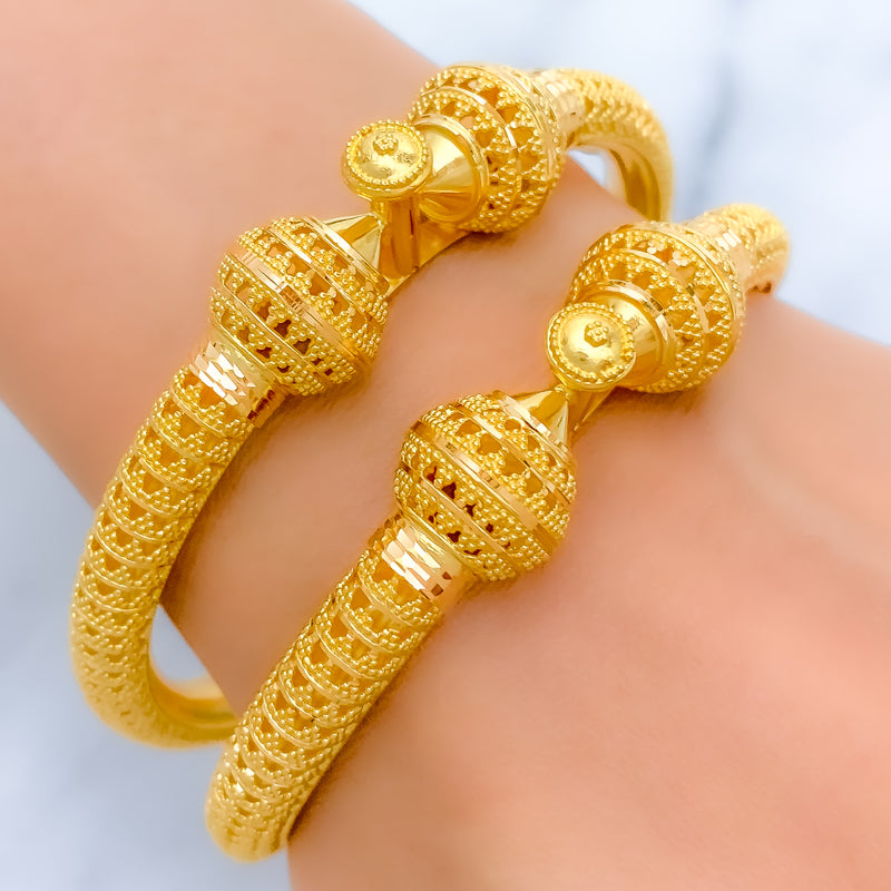 Fancy Regal Bangles 22k Gold 