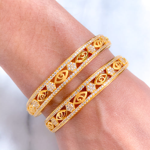 Elegant CZ Stone Bangles