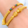 Festive Multicolored Bangles 22k Gold 