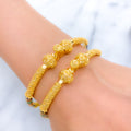 Lavish Enamel Accented Bangles 22k Gold 