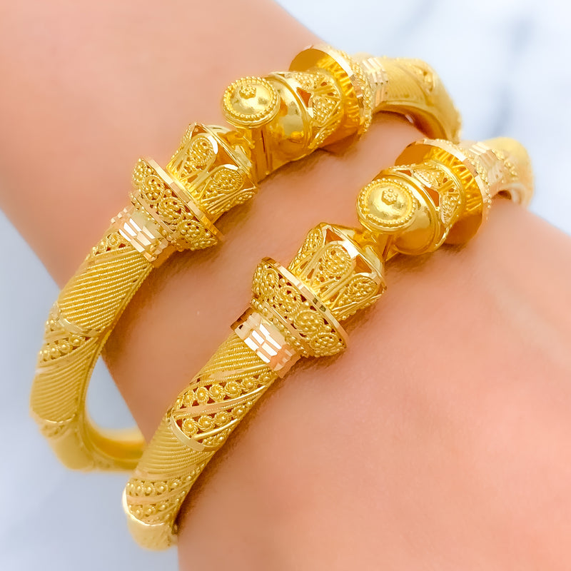 Decadent Pipe Bangles 22k Gold 