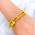 Traditional Pipe Bangle 22k Gold 