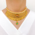 Decorative Kundan Antique Choker 22k Gold Set