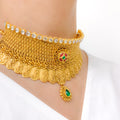 Decorative Kundan Antique Choker 22k Gold Set