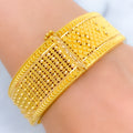 Classy Flower Accented Bangle 22k Gold 