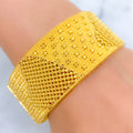 Upscale Studded Heart Bangle 22k Gold 