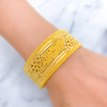 Radiant Textured Bangle 22k Gold 